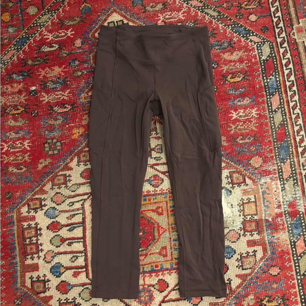 Brown High-Waist Lululemon Leggings